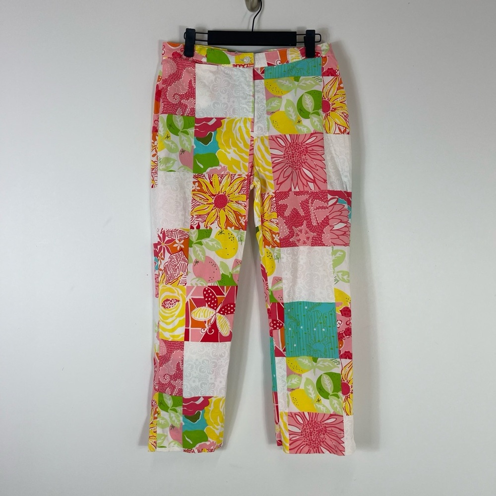 Lilly Pulitzer Patchwork Cropped Pants Size 4 - D25